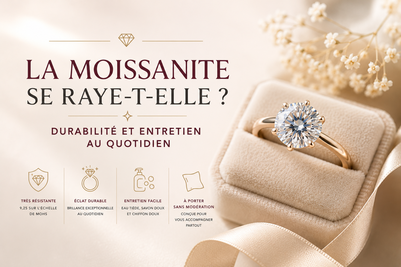 La moissanite se raye-t-elle ? Durabilité et entretien au quotidien