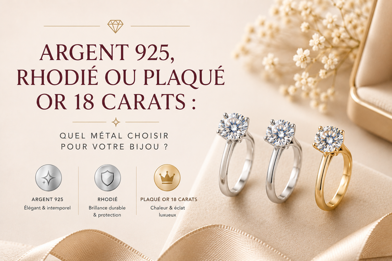 Argent 925, rhodié ou plaqué or 18 carats : quel métal choisir pour votre bijou ?