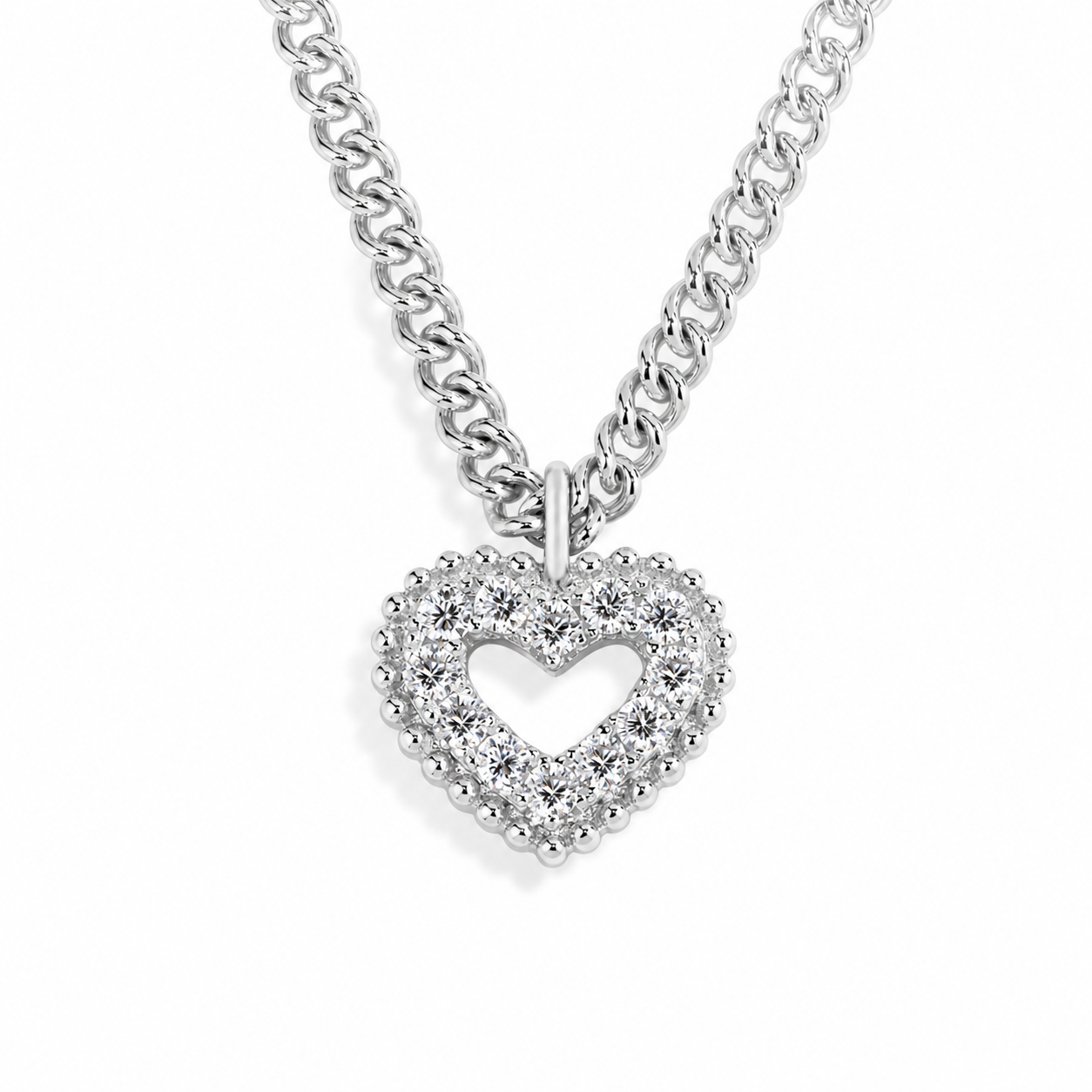 Valentine Necklace - Moissanite Heart