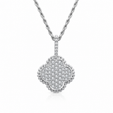 Collier Clémence — Trèfle de moissanites