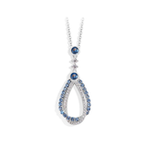 Collier Azur — Moissanite & spinelle bleu