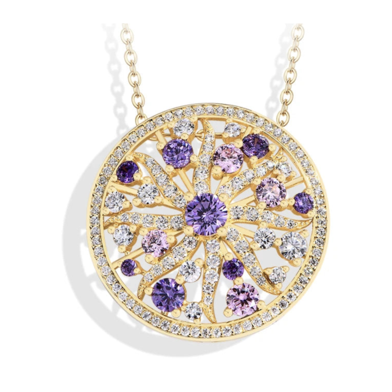 Collier Iris — Moissanite & pierres de couleur