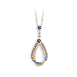 Collier Azur — Moissanite & spinelle bleu