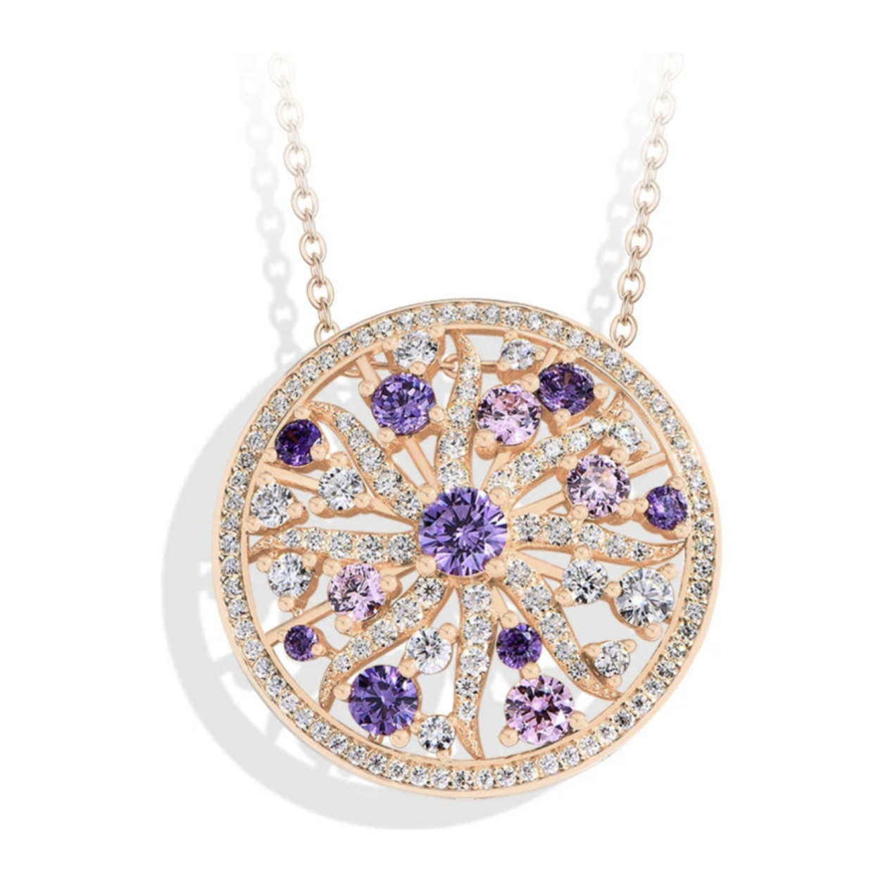 Collier Iris — Moissanite & pierres de couleur