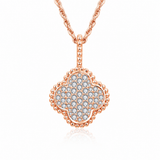 Collier Clémence — Trèfle de moissanites