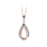 Collier Azur — Moissanite & spinelle bleu