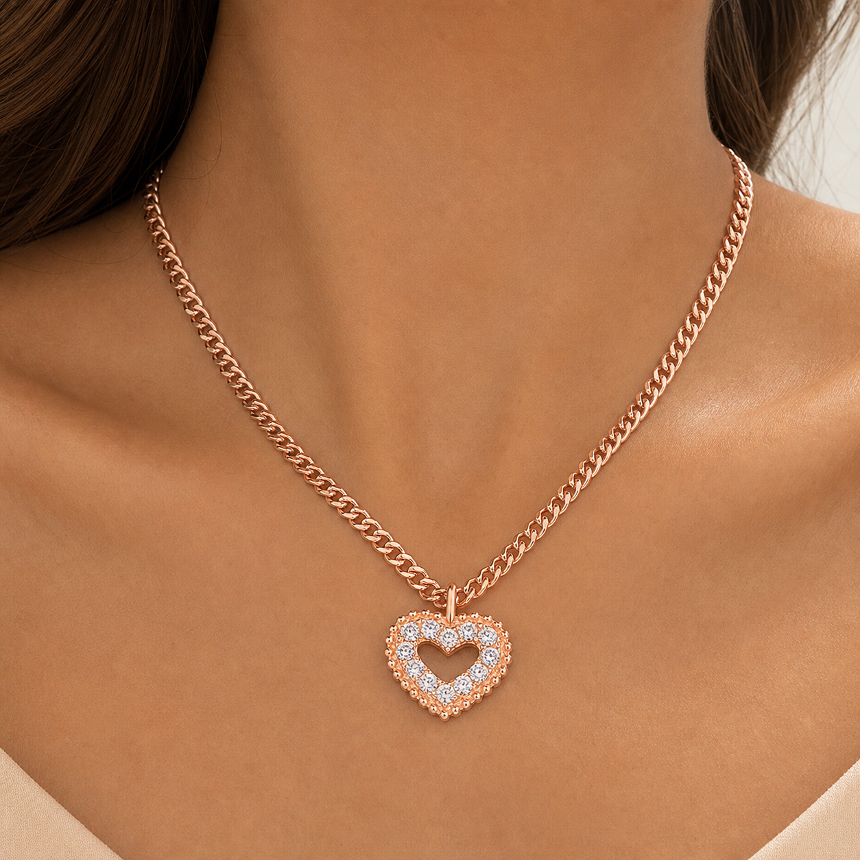 Valentine Necklace - Moissanite Heart