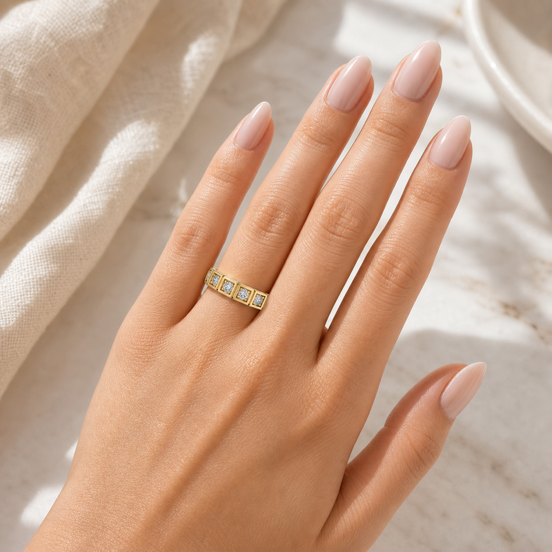 Constance Ring — Round Moissanite
