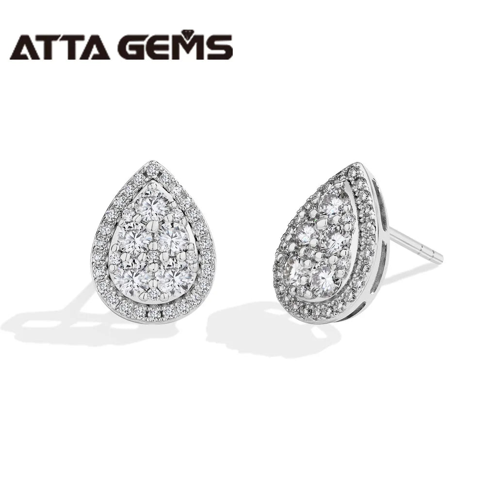 Boucles d'oreilles coeur moissanite en argent 925 - vue 16