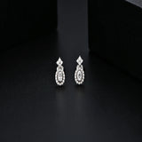 Clous d'oreilles ovales moissanite en argent 925 - vue 4
