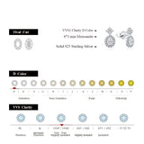 Clous d'oreilles ovales moissanite en argent 925 - vue 5