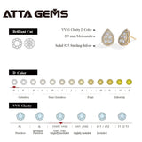 Boucles d'oreilles coeur moissanite en argent 925 - vue 5