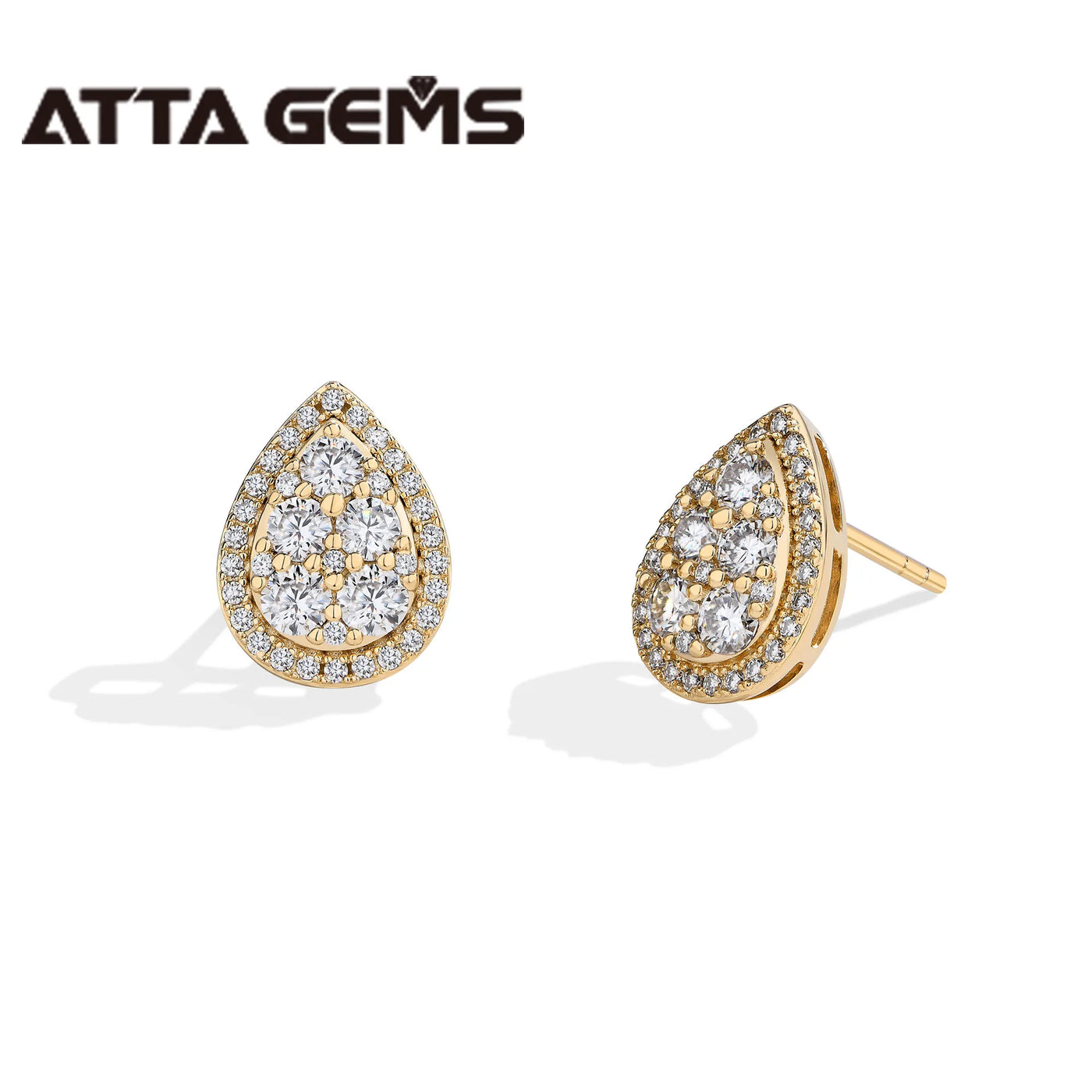 Boucles d'oreilles coeur moissanite en argent 925 - vue 2