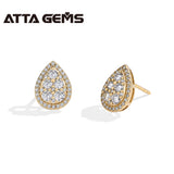 Boucles d'oreilles coeur moissanite en argent 925 - vue 2