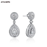 Boucles d'oreilles goutte poire moissanite argent 925 - vue 10