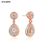 Boucles d'oreilles goutte poire moissanite argent 925 - vue 2