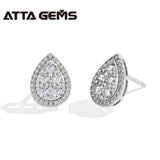 Boucles d'oreilles coeur moissanite en argent 925 - vue 1
