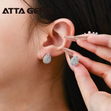 Boucles d'oreilles coeur moissanite en argent 925 - vue 9