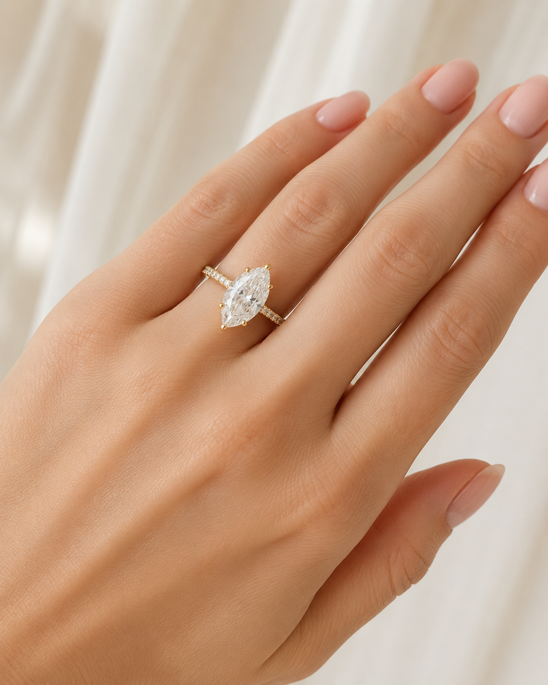 Marquise Ring — Moissanite