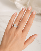 Rivoli Ring — Emerald-cut Moissanite