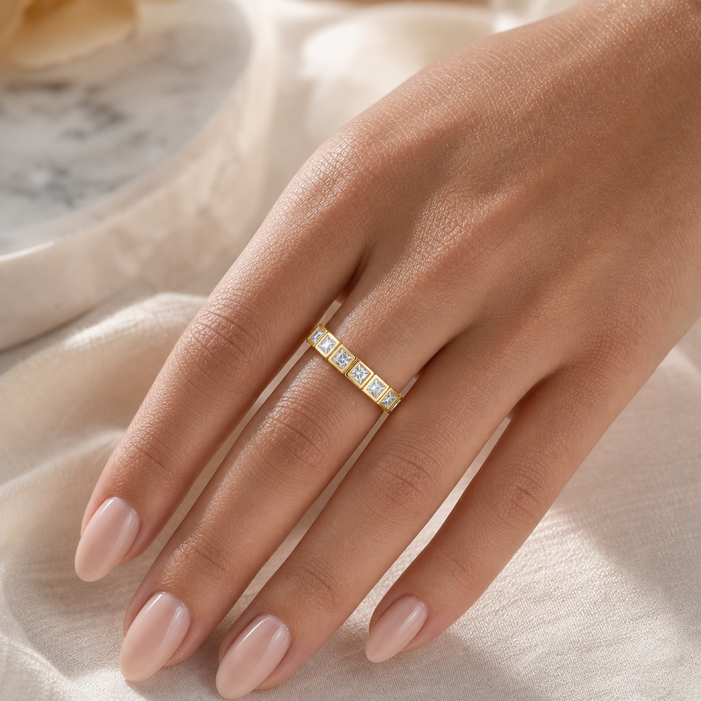 Adele Ring – Princess Moissanite