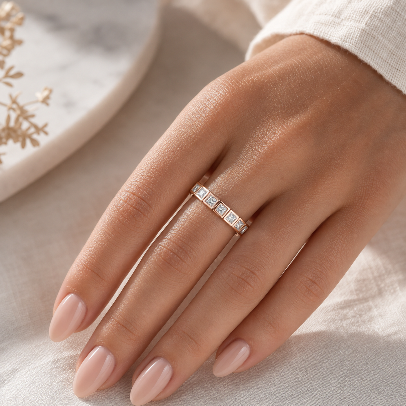 Adele Ring – Princess Moissanite