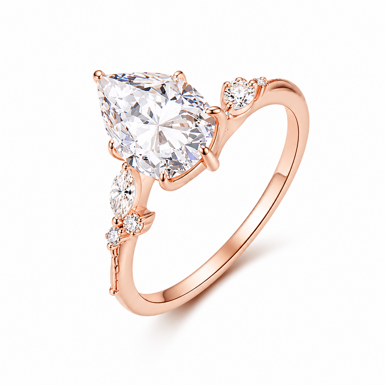 Bague Amélie — Moissanite poire
