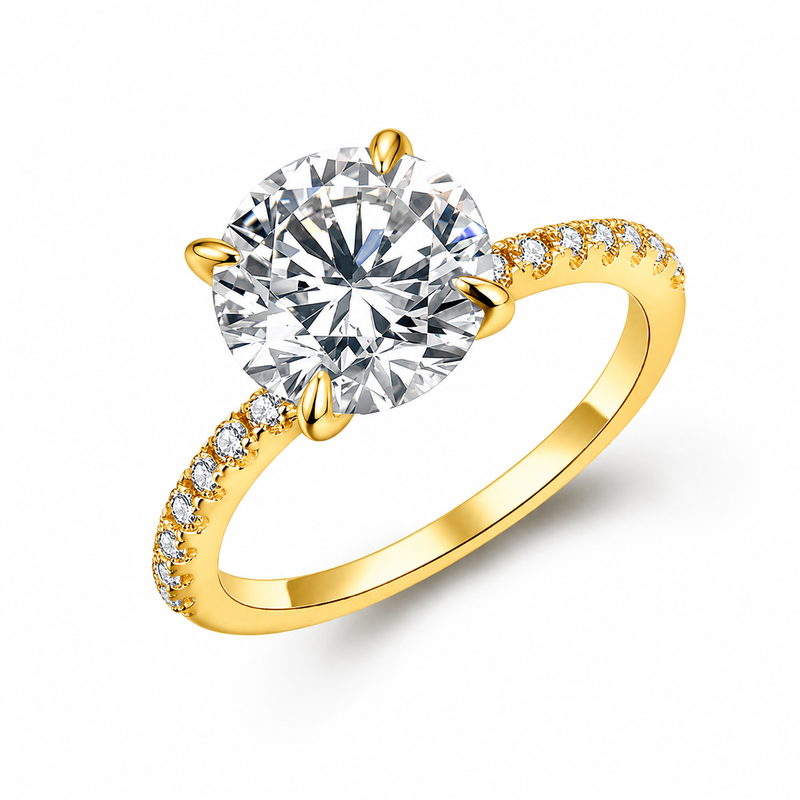 Bague Céleste — Moissanite ronde