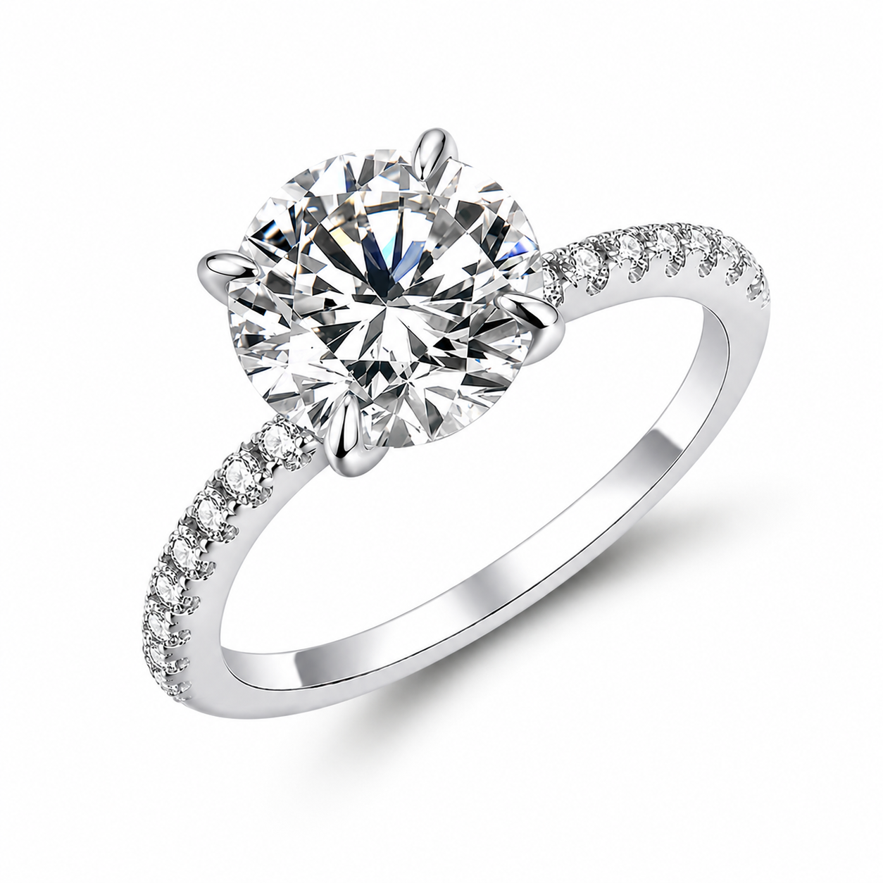 Bague Céleste — Moissanite ronde