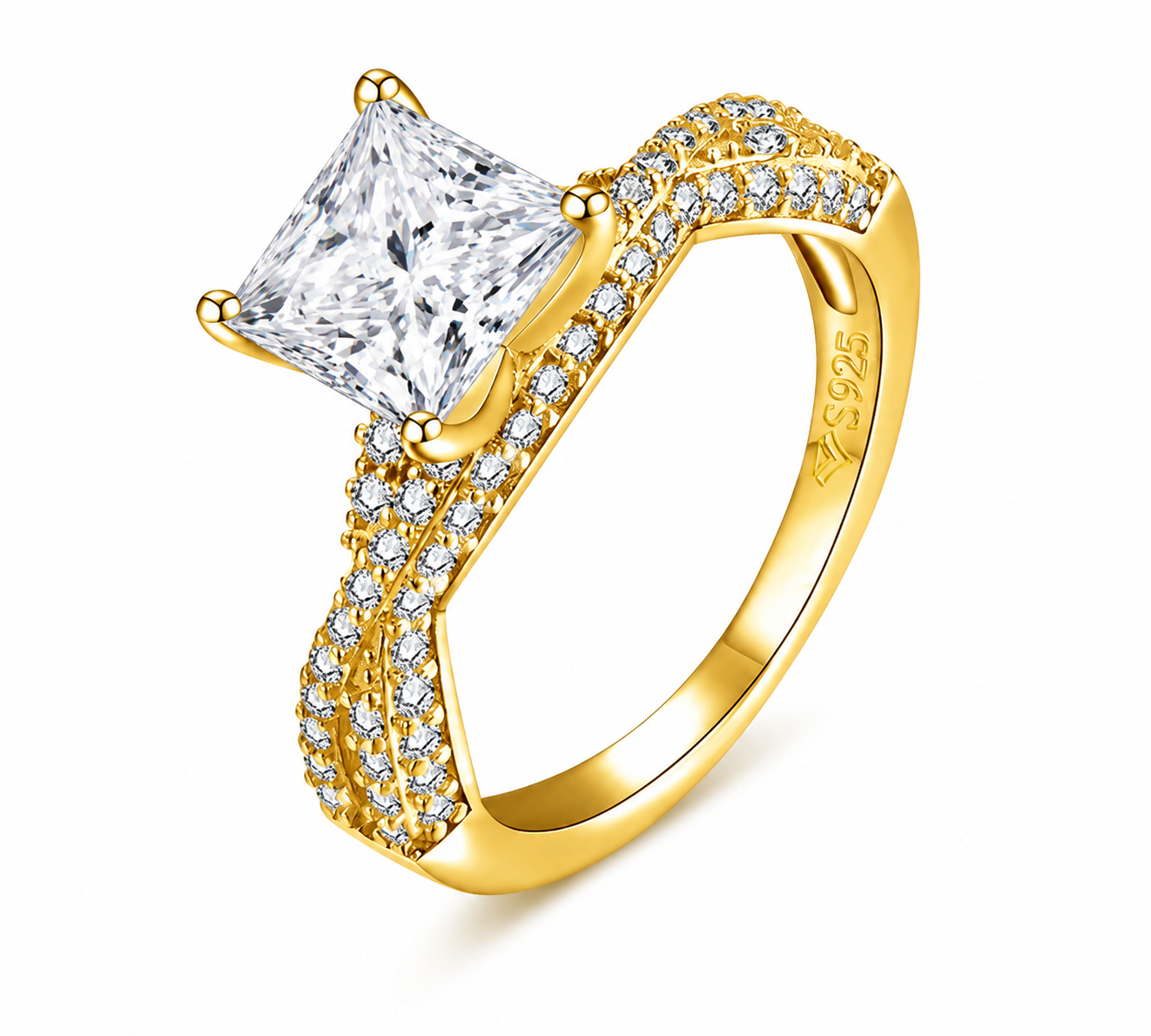 Bague Diane — Moissanite princesse 2 carats