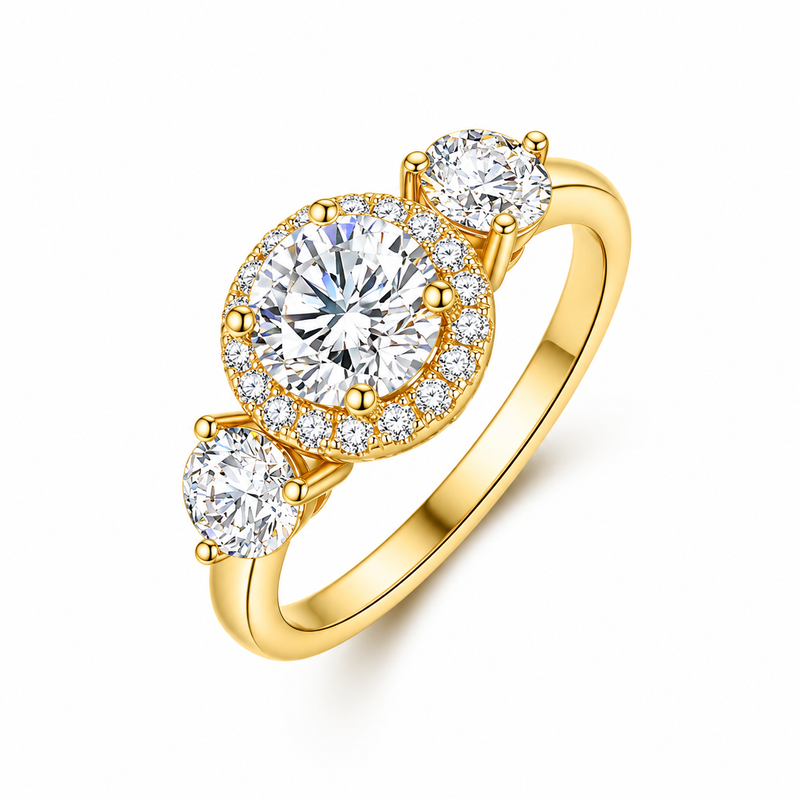 Bague Éclat — Moissanite ronde
