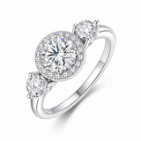 Bague Éclat — Moissanite ronde