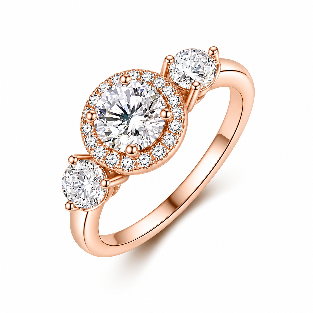 Bague Éclat — Moissanite ronde