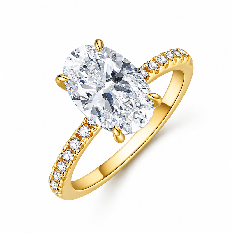 Bague Éléonore — Moissanite ovale
