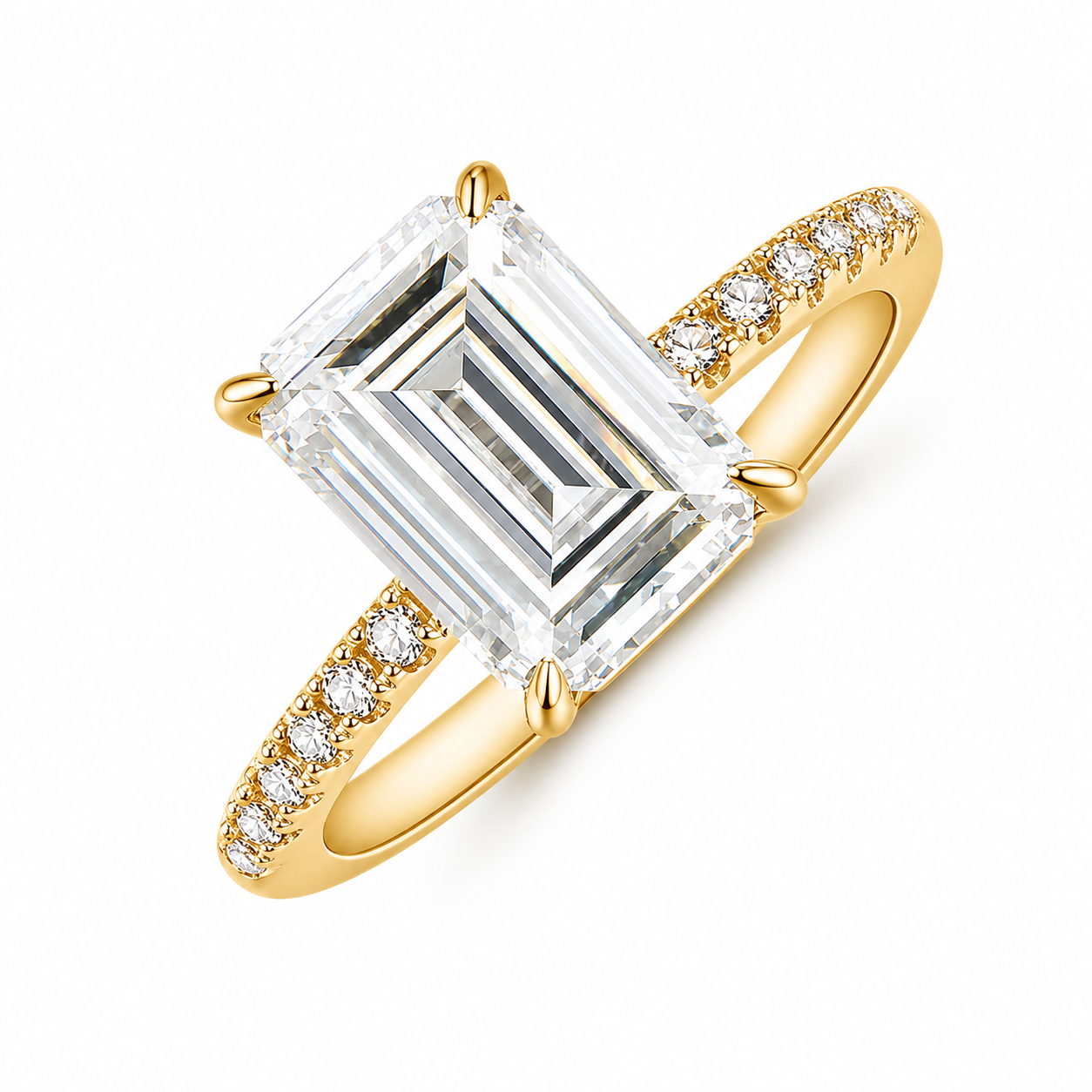 Bague Héritage — Moissanite taille émeraude