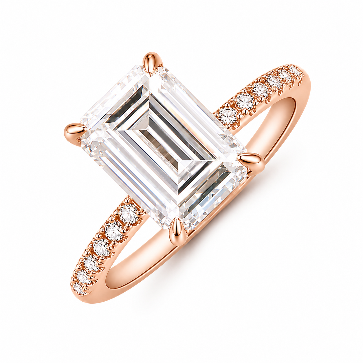 Bague Héritage — Moissanite taille émeraude