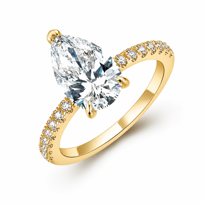 Bague Joséphine — Moissanite poire