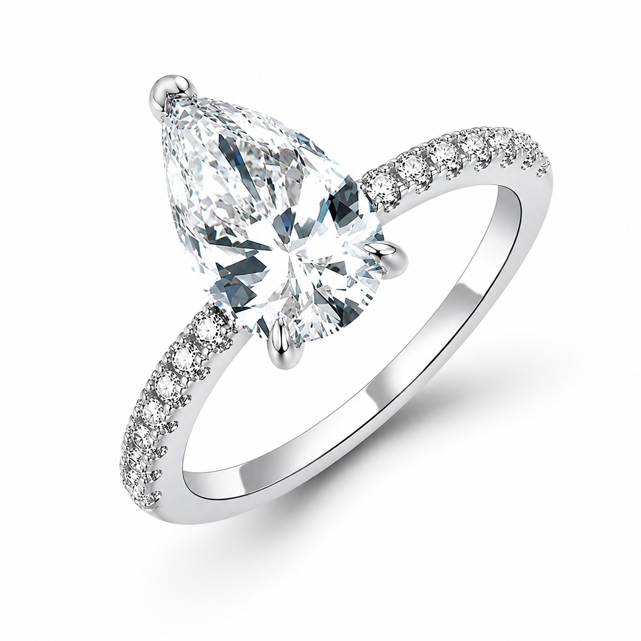 Bague Joséphine — Moissanite poire