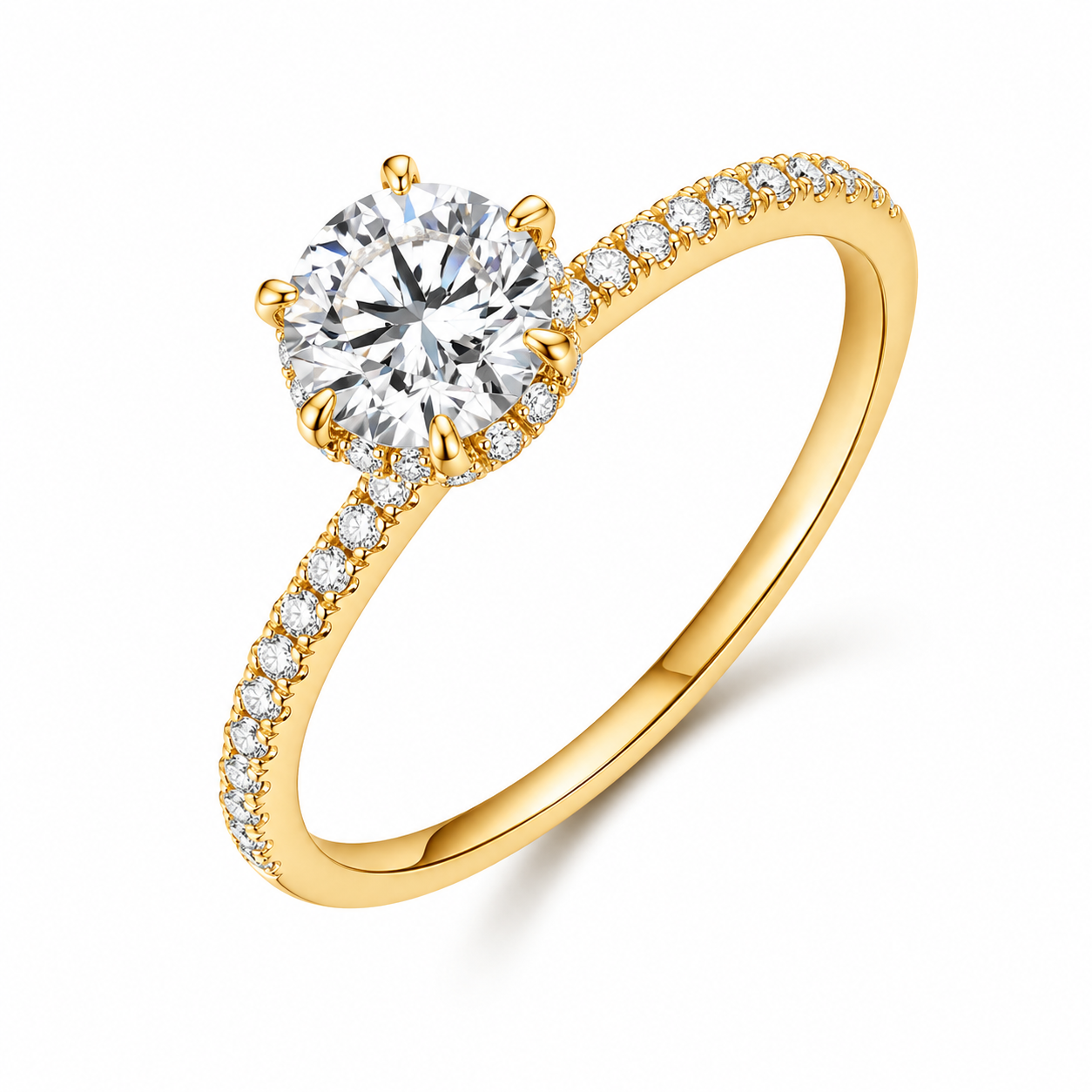 Bague Lumière — Moissanite ronde