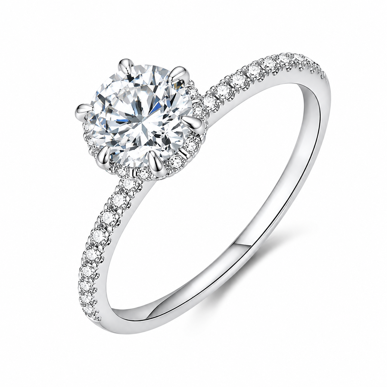 Bague Lumière — Moissanite ronde