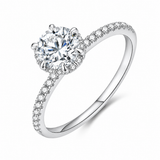 Bague Lumière — Moissanite ronde