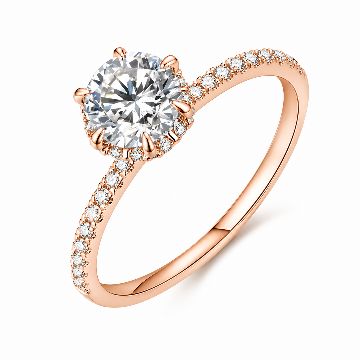 Bague Lumière — Moissanite ronde