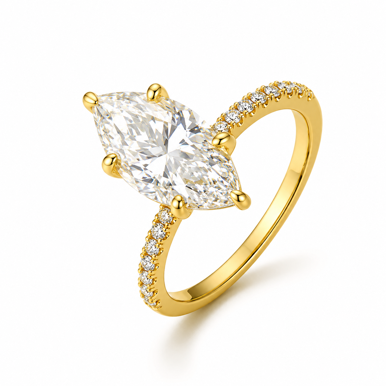 Bague Marquise — Moissanite