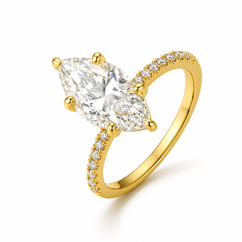 Bague Marquise — Moissanite