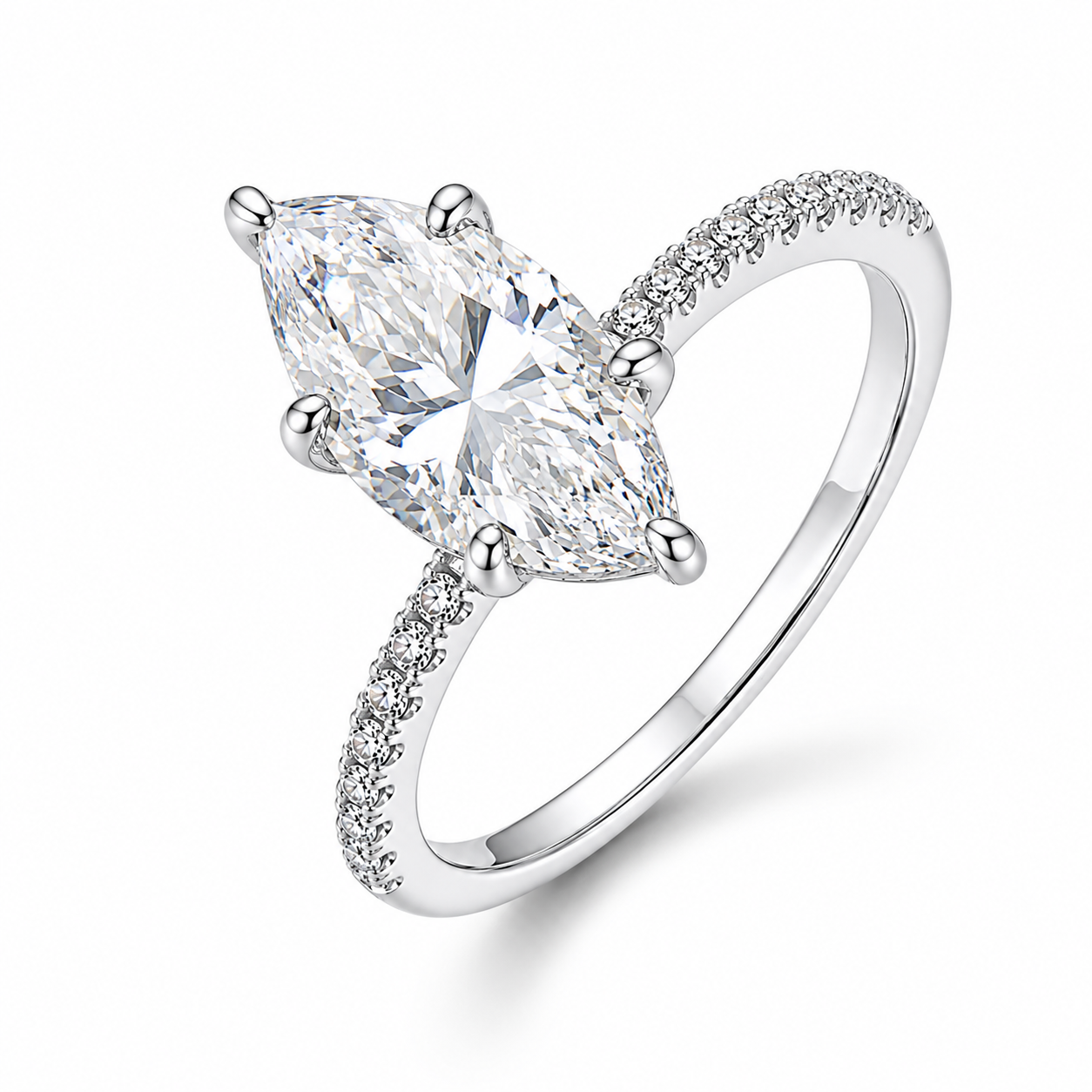 Bague Marquise — Moissanite