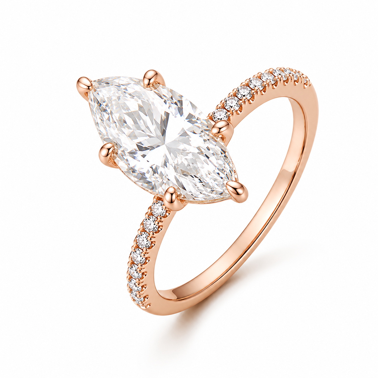Bague Marquise — Moissanite