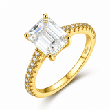 Bague Rivoli — Moissanite taille émeraude