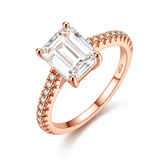 Bague Rivoli — Moissanite taille émeraude