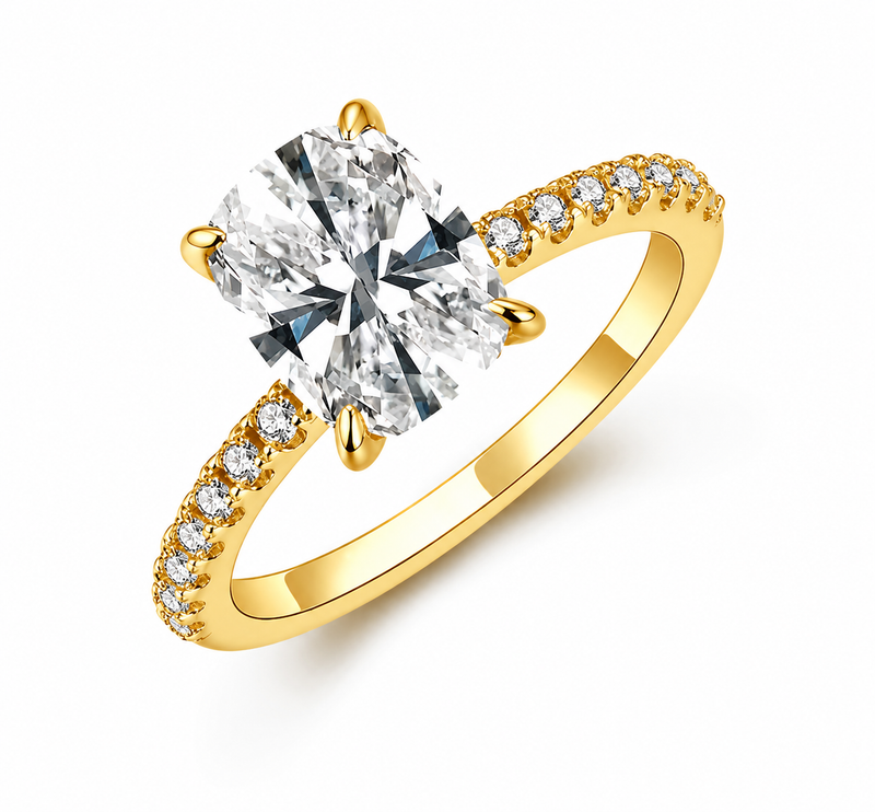 Bague Victoire — Moissanite coussin