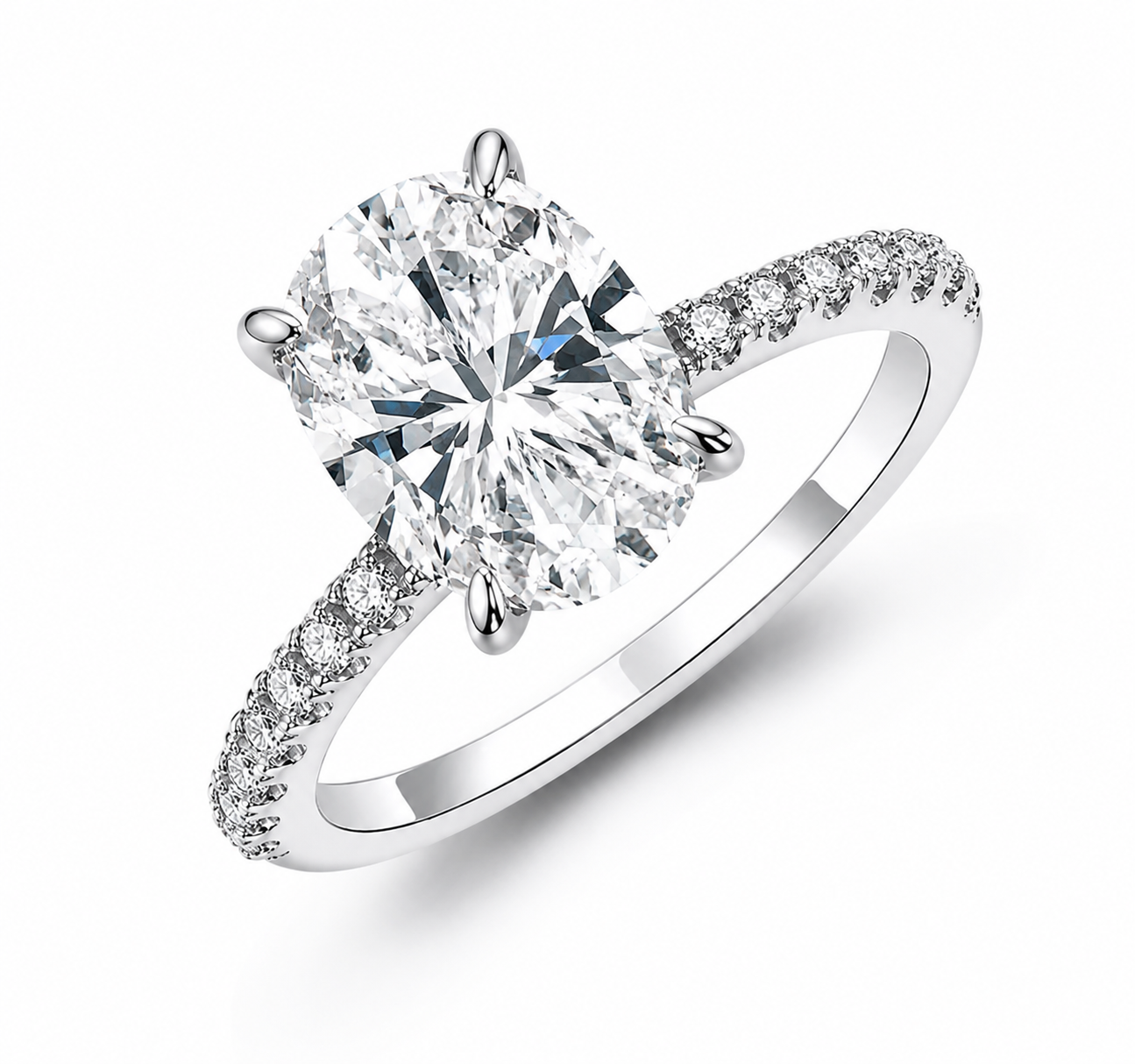 Bague Victoire — Moissanite coussin